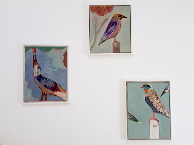 Frank Zucht, Vogelserie, Ausstellungsansicht Galerie Corona Unger . Bremen