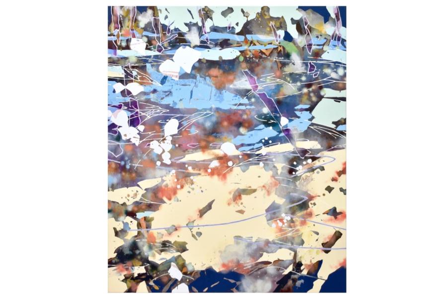 Chika Aruga Rauschen 2 2026 Acryl auf Leinwand 120 x 100 cm3