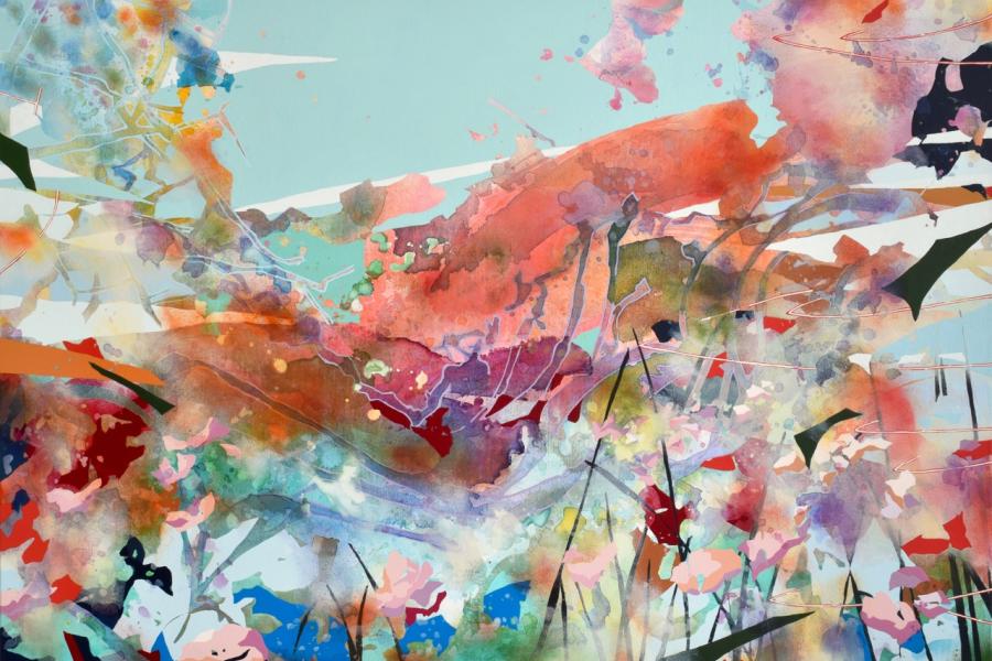 Chika Aruga Eine Utopie 5 2023 Acryl auf Leinwand 110 x 160 cm a