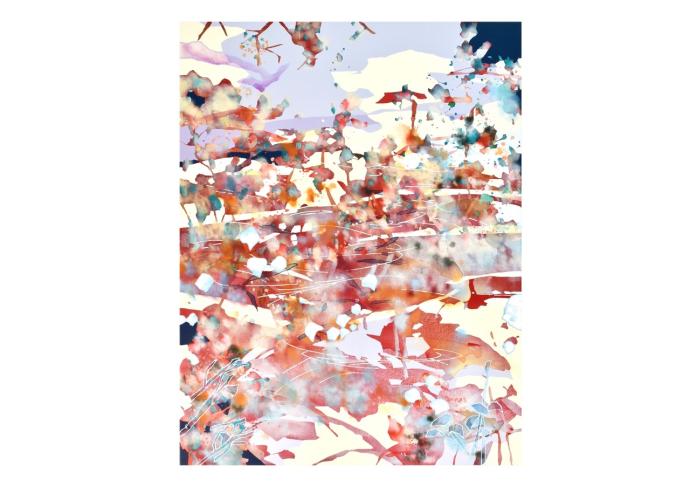 Chika Aruga, Rauschen 10, 2026, Acryl auf Leinwand, 130 x 100 cm
