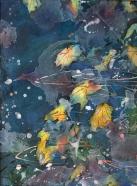 Chika Aruga, Im Wald 2, 2023, Acryl, Aquarell und Pastell auf Papier, 23 x 17 cm, gerahmt 40 x 30 cm
