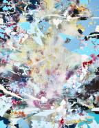 Chika Aruga, Spuren der Erinnerung 4, 2024, Acryl auf Leinwand, 180 x 140 cm