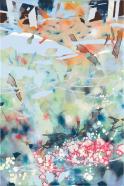 Chika Aruga, Stunde 1, 2024, Acryl auf Leinwand, 45 x 30 cm
