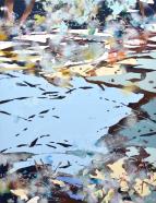 Chika Aruga, hinauf schauen - hinein gehen 21, 2026, Acryl auf Leinwand, 130 x 100 cm