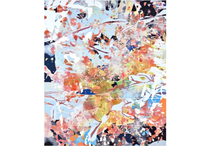 Chika Aruga, Dazwischen 1, 2020-2022, Acryl auf Leinwand, 120 x 100 cm