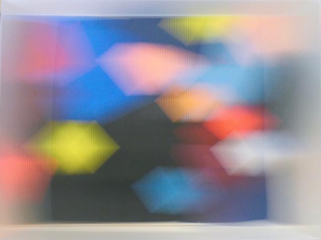Christiane Grimm, La vie secrète des couleurs IV, 2021, Mischtechnik und Acrylglas, 60 x 80 x 12 cm