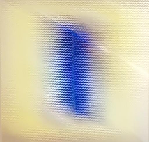 Christiane Grimm, Farb-Licht-Raum gelb-blau, Mischtechnik und Acrylglas, 31 x 31 x 8 cm