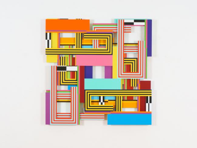Dieter Balzer, Xix (22-2), 2022, Folie auf MDF, 100 x 100 x 5 cm