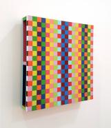 Dieter Balzer, Pixel, 2017, Folie auf MDF, 29 x 28 x 6 cm