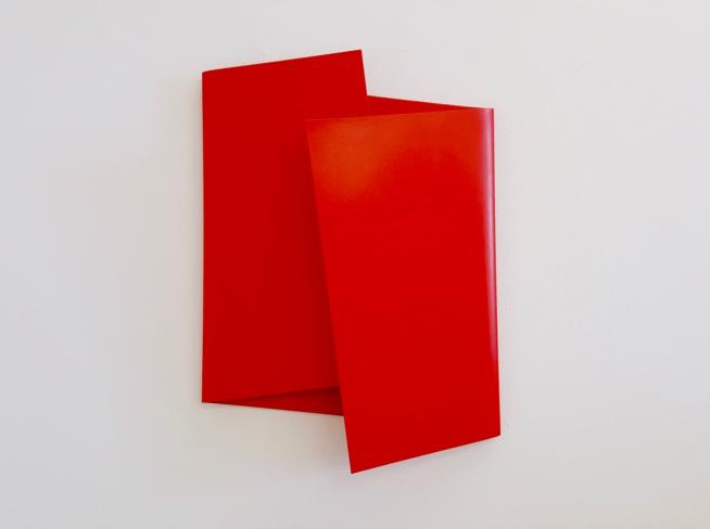 Dirk Rathke, # 869 Folder, 2018, Lack auf Stahl, 50 x 40 x 7 cm