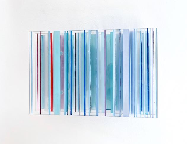 Eckart Hinze, EOBJ 01-02, 2020, Acryl Harz auf Acrylglas, 20 x 30 x 8 cm