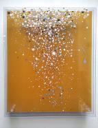 Eckart Hinze, OBJ 52, 2025, Acryl und Harz auf Acrylglas, 48 x 38,5 x 7,5 cm