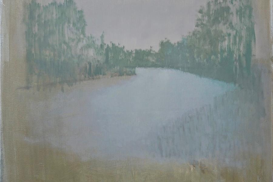 Fernando X. Gonzalez Le Lac 2022 Ol auf Leinwand 80 x 80 cm 1