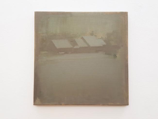 Fernando X. González, Arquitectura nieve, 2014, Öl auf Leinwand, 40 x 40 cm