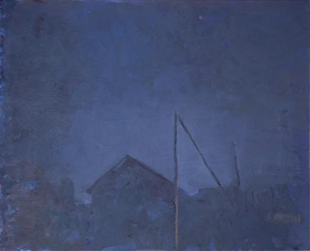 Fernando X. González, Ciel, 2026, Öl auf Holz, 37 x 46 cm