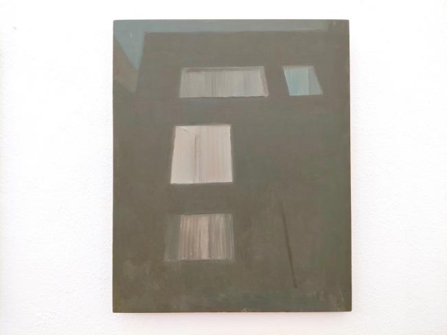 Fernando X. González, Edifice - Fenêtres, 2026, Öl auf Holz, 41,5 x 33 cm
