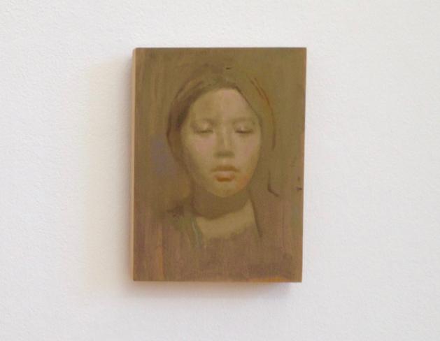 Fernando X. González, Nina - Jujuy, 2013, Öl auf Holz, 30 x 21.5 cm