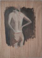Fernando X. González, Espalda, 2006, Öl auf Holz, 40 x 30 cm