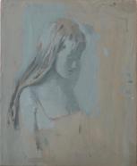 Fernando X. González, Mujer joven (A.T.R.), 2006/2021, Öl auf Holz, 30 x 24,5 cm