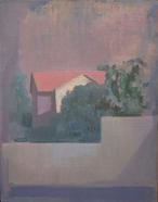 Fernando X. González, Muro y Casa, 2018, Öl auf Leinwand, 35 x 27 cm