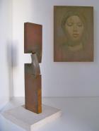 Fernando X. González, Nina - Jujuy, 2013, Öl auf Holz, 30 x 21.5 cm, Ausstellungsansicht mit Thomas Roethel