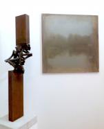 Fernando X. González, Rio, 2013, Öl auf Leinwand, 80 x 80 cm, Ausstellungsansicht mit Thomas Röthel