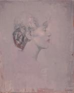 Fernando X. González, Profil - Cinéma, 2026, Öl auf Leinwand, 51 x 40 cm