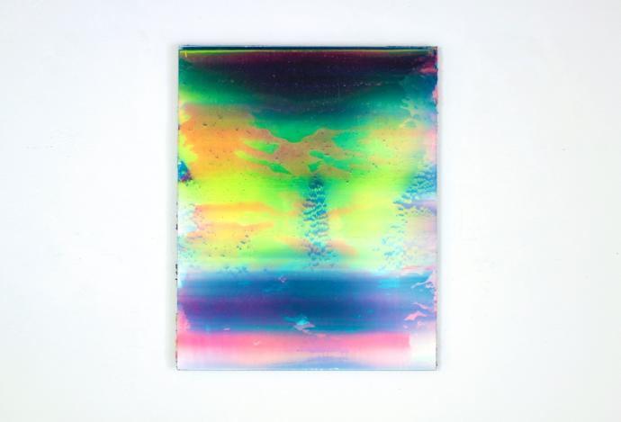 Frank Piasta, 2.11, 2021, Pigmente und Silikon, 60 x 48 cm