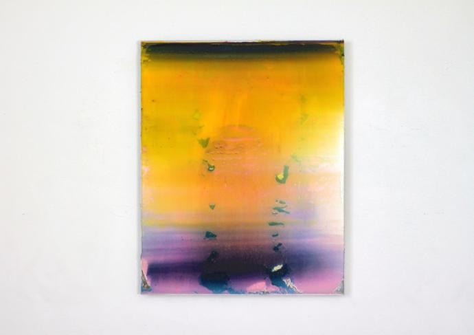 Frank Piasta, 2.14, 2021, Pigmente und Silikon, 60 x 48 cm