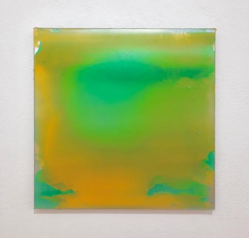 Frank Piasta, Kleines Überaus 2.31, 2017, Pigmente Silikon, 30 x 30 cm