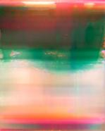 Frank Piasta, "...und Blütenflocken fielen über Kopf", 2022, Pigmente und Silikon, 120 x 96 cm