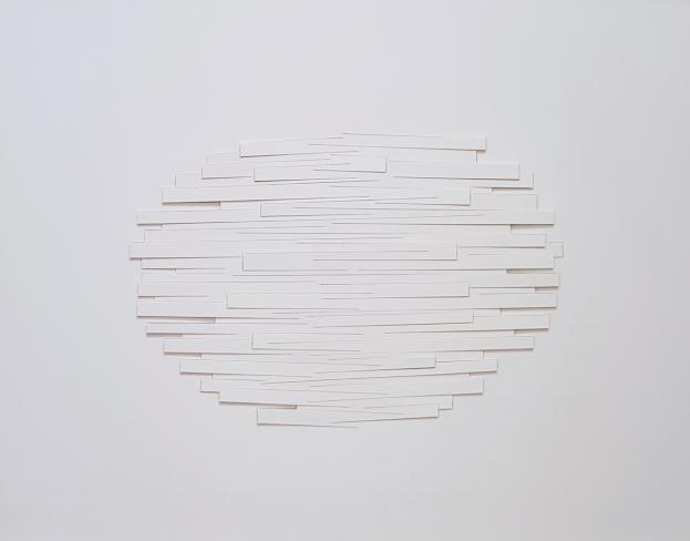Franz Riedl, o. T. (Schichtung), 2019, Papierrelief, Karton geschnitten, 35 x 44 cm