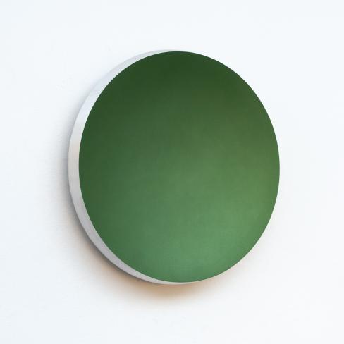 Heiner Thiel, WVZ 646, 2017, eloxiertes Aluminium, Dm 29 cm, T 5 cm