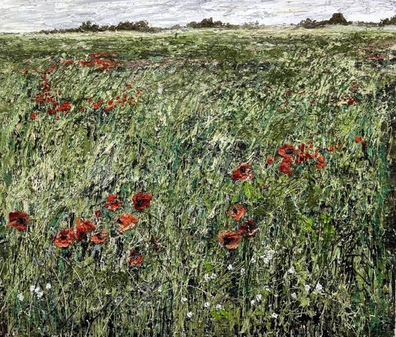 Helmut Helmes, Aussicht, 2024, Öl auf Leinwand, 120 x 140 cm