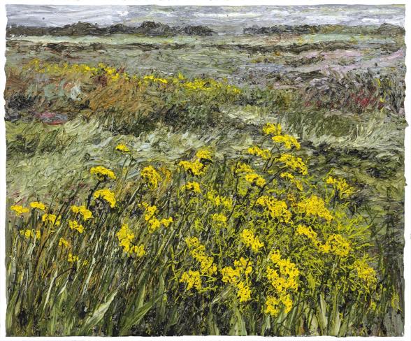 Helmut Helmes, Landschaft, 2020, Öl auf Leinwand, 100 x 120 cm