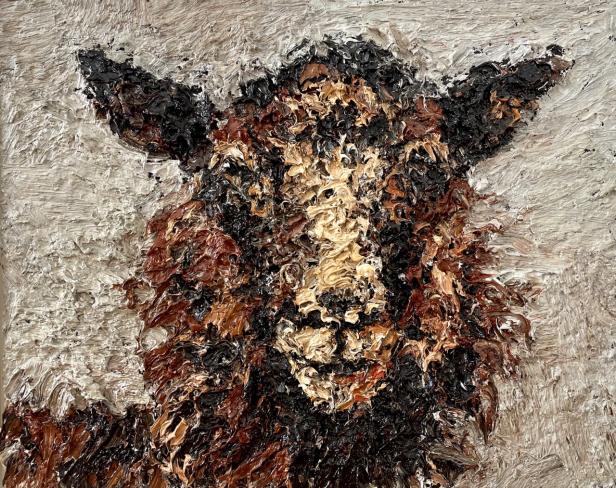 Helmut Helmes, Nuntia, 2021, Öl auf Leinwand, 40 x 50 cm