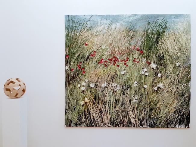 Helmut Helmes, Die erste Stille, 2018, Öl auf Leinwand, 180 x 200 cm, Ausstellungsansicht