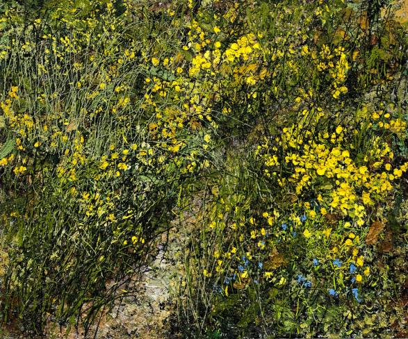 Helmut Helmes, Weg und Wiese, 2021, Öl auf Leinwand, 130 x 160 cm