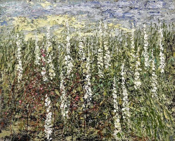 Helmut Helmes, Zwei Himmel, 2026, Öl auf Leinwand, 105 x 130 cm