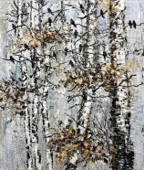 Helmut Helmes, Blackbird 1, 2024, Öl auf Leinwand, 140 x 120 cm