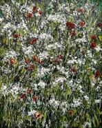 Helmut Helmes, Feldblumen I, 2026, Öl auf Leinwand, 100 x 80 cm