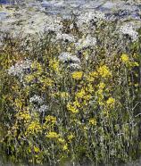 Helmut Helmes, Sonnenregen, 2025, Öl auf Leinwand, 140 x 120 cm