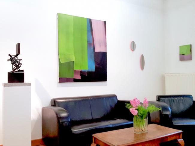 Holger Fitterer, Tulp . 2019, 110 x 90 cm, Ausstellungsansicht
