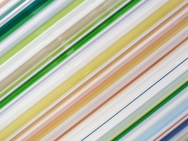 Katrin Heesch, Bild 293, Latex und Pigmente auf Leinwand, 40 x 80 cm, Schrägansicht, Detail