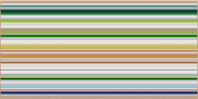 Katrin Heesch, Bild 293, Latex und Pigmente auf Leinwand, 40 x 80 cm