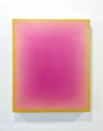 YeunHi Kim, Frühling I, 2024, geschliffene Lasuren, Pigmente auf Reispapier auf Holz, 60 x 50 cm