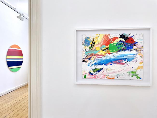 Nicholas Bodde, Gestisch, III-19, 2019, Öl auf Leinwand über Karton, 49 x 69 cm, gerahmt 63 x 82 cm, Ausstellungsansicht