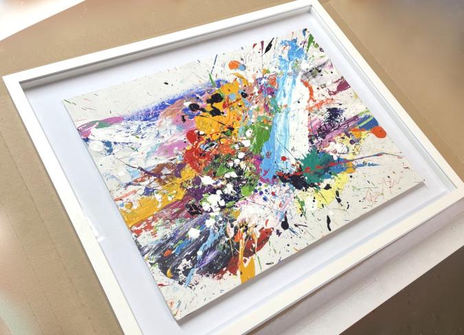 Nicholas Bodde, Gestisch, I-25, 2025, Öl auf Leinwand über Karton, 49 x 69 cm, gerahmt 63 x 82 cm