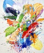 Nicholas Bodde, Gestisch, I-24, 2024, Öl auf Leinwand, 120 x 100 cm