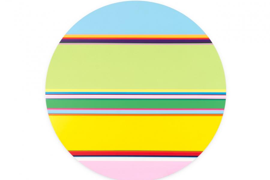Nicholas Bodde No. 1627 circle 2024 Ol und Acryl auf Aluminium dm 80 cm